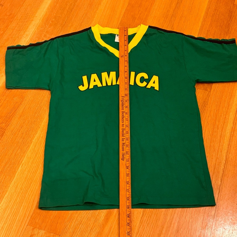 Green and Yellow Jamaica Men's Tee Size Medium - Picture 3 of 5